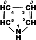 ピロール化学構造式